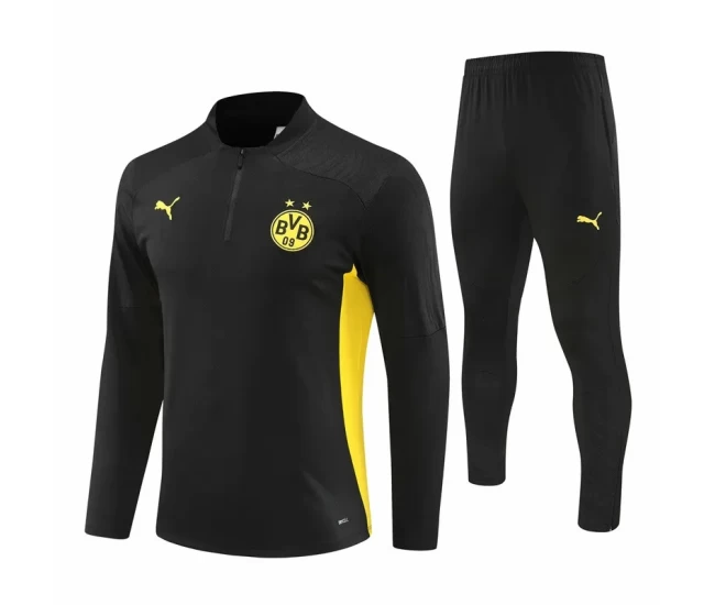 BVB Borussia Dortmund Black Training Technical Soccer Tracksuit 2024-25