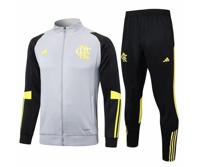 CR Flamengo Gray Training Presentation Soccer Tracksuit 2024-25