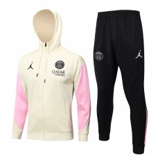 PSG Jordan Beige Training Hooded Presentation Soccer Tracksuit 2024-25