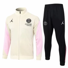 PSG Jordan Beige Training Presentation Soccer Tracksuit 2024-25