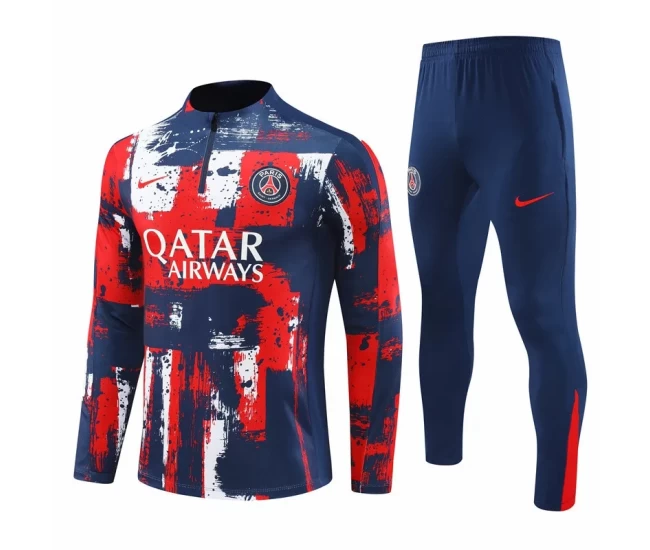 PSG Jordan Red Training Technical Soccer Tracksuit 2024-25