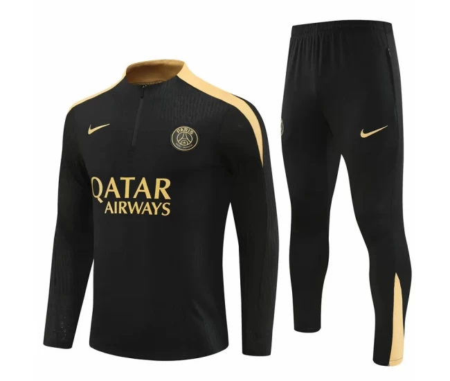 PSG Black Training Technical Soccer Tracksuit 2024-25