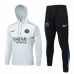 PSG White Training Hooded Technical Soccer Tracksuit 2024-25