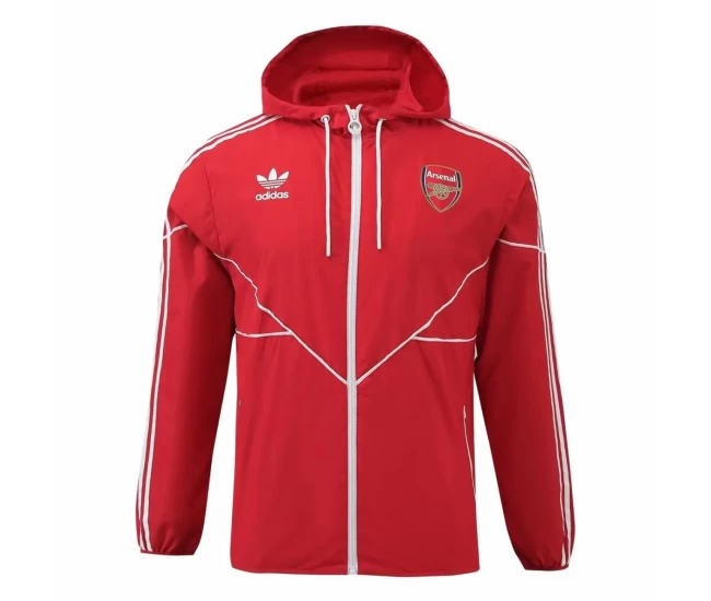 Arsenal Mens Red Windbreaker Soccer Jacket 2024-25