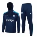 Chelsea Navy Training Hooded Technical Soccer Tracksuit 2024-25