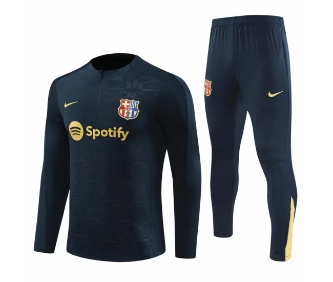 FC Barcelona Navy Training Technical Soccer Tracksuit 2024-25