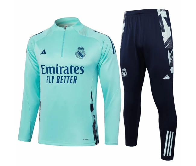 Real Madrid Green Training Technical Soccer Tracksuit 2024-25