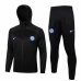 Inter Milan Black Training Hooded Presentation Soccer Tracksuit 2024-25