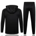 Inter Milan Black Training Hooded Presentation Soccer Tracksuit 2024-25