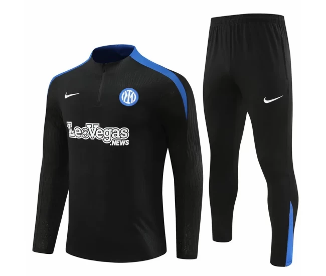 Inter Milan Black Training Technical Soccer Tracksuit 2024-25