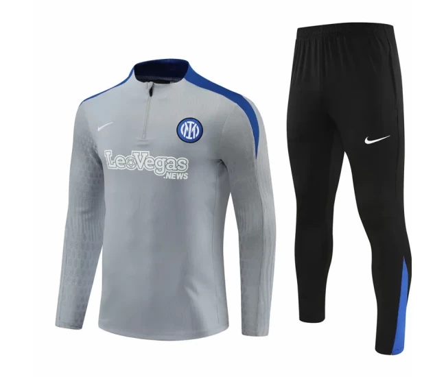 Inter Milan Grey Training Technical Soccer Tracksuit 2024-25