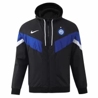 Inter Milan Mens Hooded Windrunner Soccer Jacket 2024-25