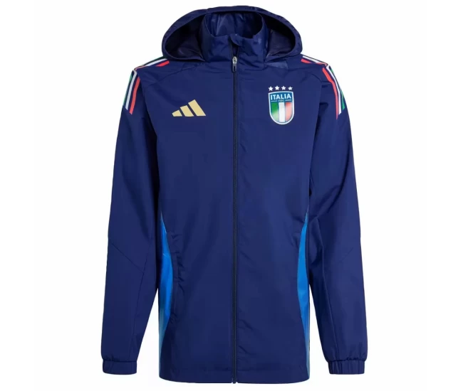 Italy Mens Training Rain Soccer Jacket 2024-25