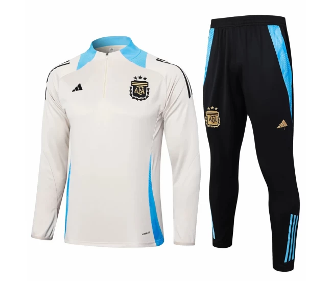 Argentina Beige Training Technical Soccer Tracksuit 2024-25