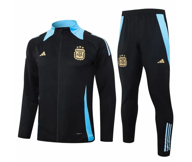 Argentina Black Training Presentation Soccer Tracksuit 2024-25