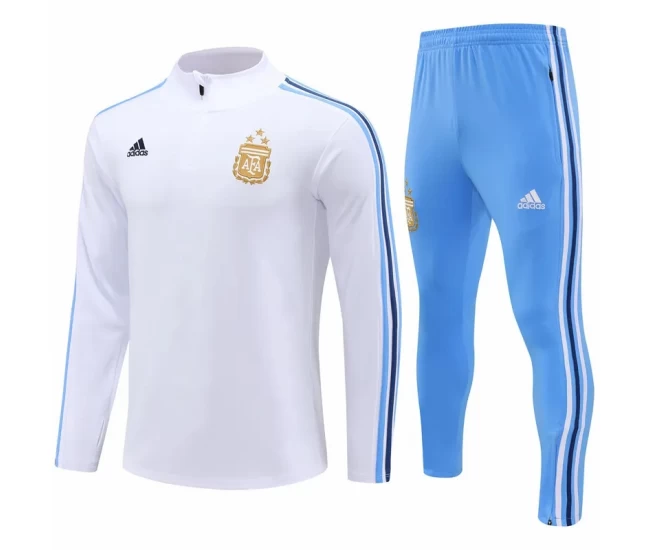 Argentina White Training Technical Soccer Tracksuit 2023-24