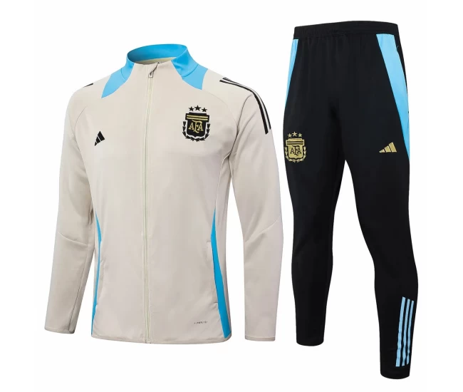 Argentina Beige Training Presentation Soccer Tracksuit 2024-25