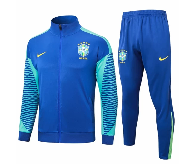 Brazil National Team Blue Training Presentation Soccer Tracksuit 2024-25