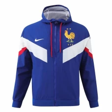 France Mens Hooded Windbreaker Soccer Jacket 2024-25