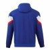 France Mens Hooded Windbreaker Soccer Jacket 2024-25