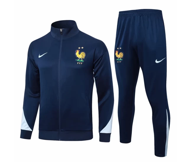 France National Team Navy Training Presentation Soccer Tracksuit 2024-25