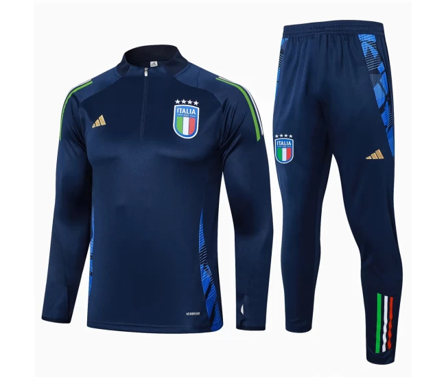 Italy Navy Training Technical Soccer Tracksuit 2024-25