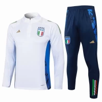 Italy White Training Technical Soccer Tracksuit 2024-25