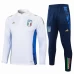 Italy White Training Technical Soccer Tracksuit 2024-25