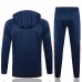 Italy Navy Training Hooded Technical Soccer Tracksuit 2024-25