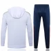 Italy White Training Hooded Technical Soccer Tracksuit 2024-25