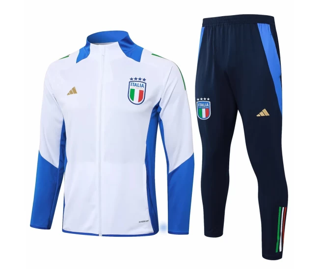 Italy White Training Presentation Soccer Tracksuit 2024-25